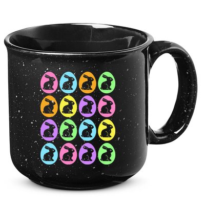 Easter Bunny Rabbit Eggs 15oz Campfire Ceramic Mug