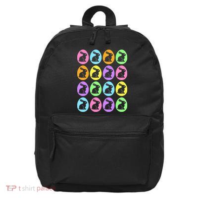 Easter Bunny Rabbit Eggs 16 in Basic Backpack