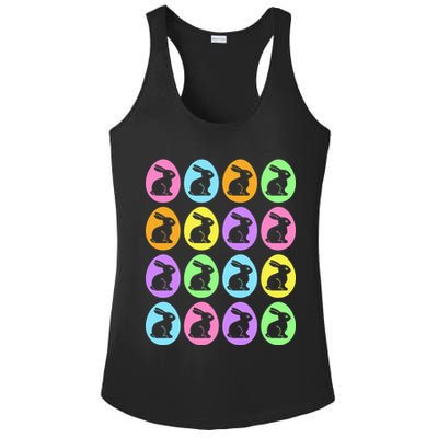 Easter Bunny Rabbit Eggs Ladies PosiCharge Competitor Racerback Tank