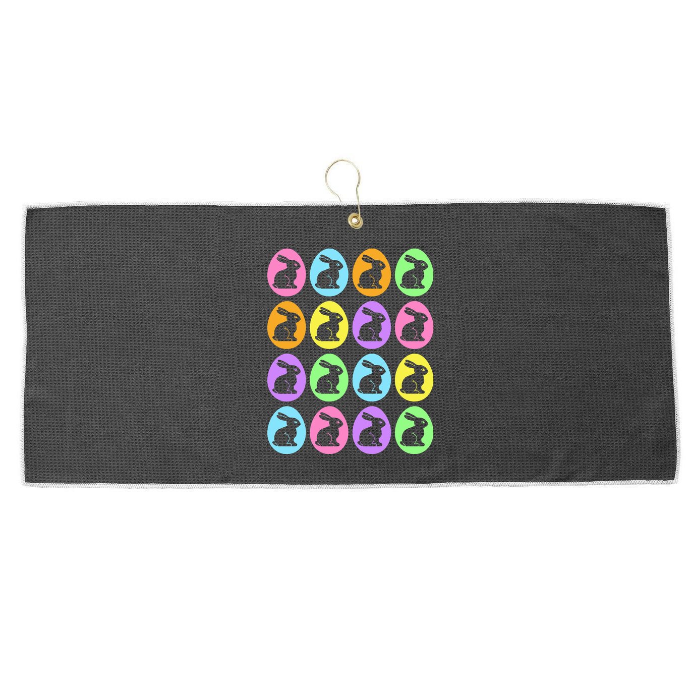 Easter Bunny Rabbit Eggs Large Microfiber Waffle Golf Towel