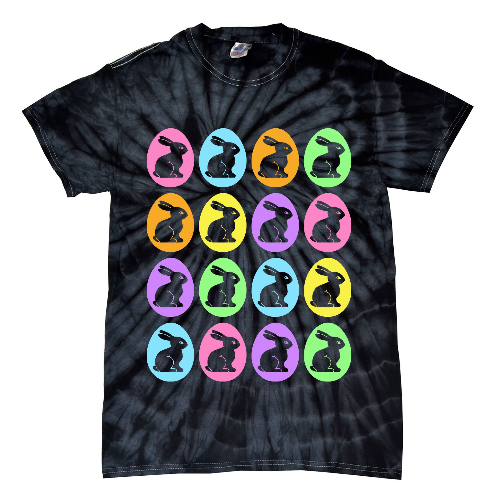 Easter Bunny Rabbit Eggs Tie-Dye T-Shirt