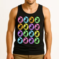 Easter Bunny Rabbit Eggs Tank Top