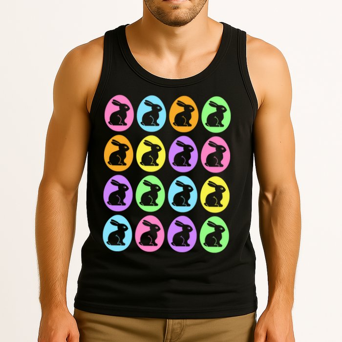 Easter Bunny Rabbit Eggs Tank Top