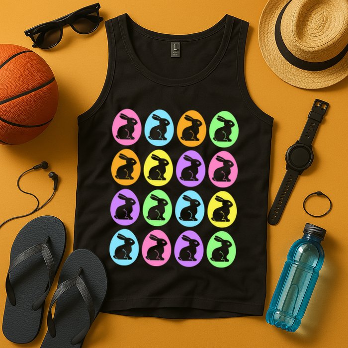 Easter Bunny Rabbit Eggs Tank Top