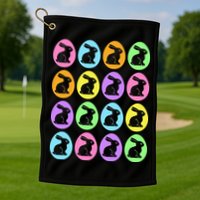 Easter Bunny Rabbit Eggs Golf Towel