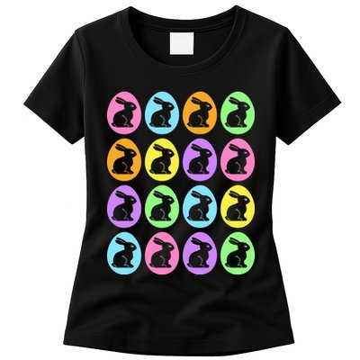 Easter Bunny Rabbit Eggs Womens T-Shirt