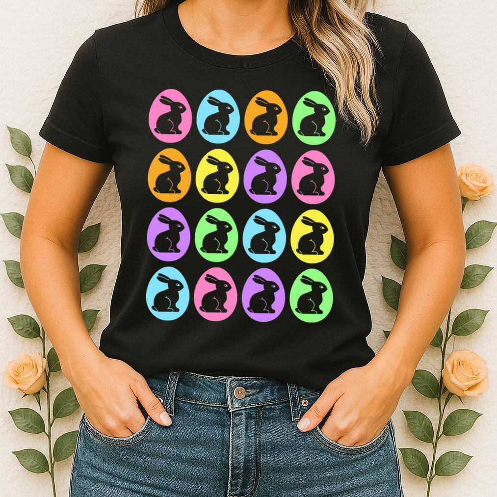 Easter Bunny Rabbit Eggs Womens T-Shirt