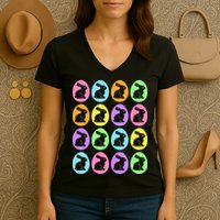 Easter Bunny Rabbit Eggs Women's V-Neck T-Shirt