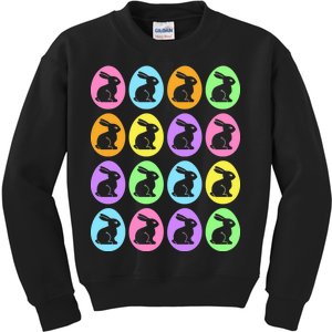 Easter Bunny Rabbit Eggs Kids Sweatshirt