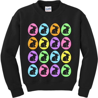 Easter Bunny Rabbit Eggs Kids Sweatshirt
