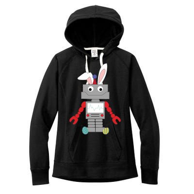 Easter Bunny Robot Women's Fleece Hoodie