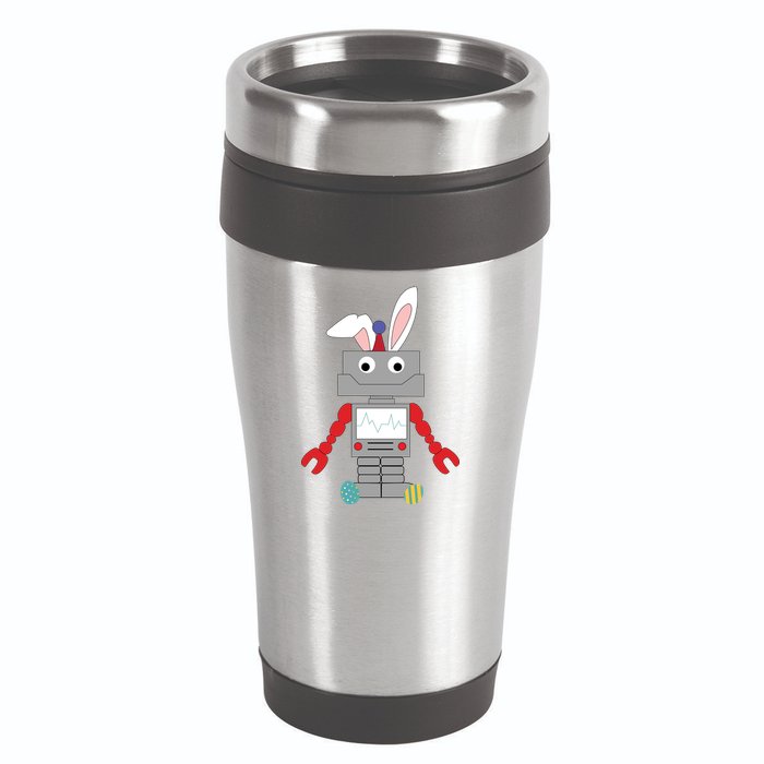 Easter Bunny Robot 16oz Travel Tumbler