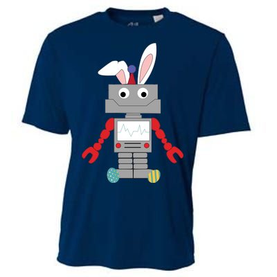 Easter Bunny Robot Cooling Performance Crew T-Shirt