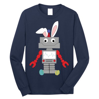 Easter Bunny Robot Long Sleeve Shirt