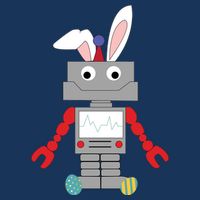 Easter Bunny Robot 16 in Basic Backpack