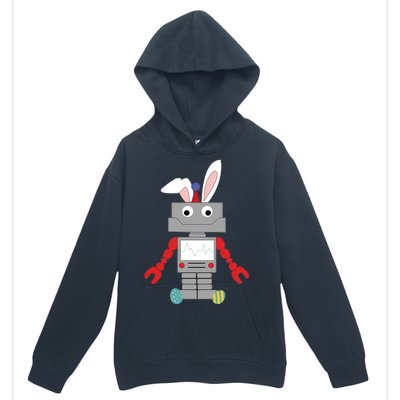 Easter Bunny Robot Urban Pullover Hoodie