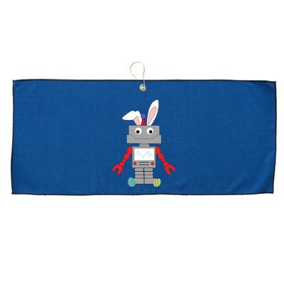 Easter Bunny Robot Large Microfiber Waffle Golf Towel