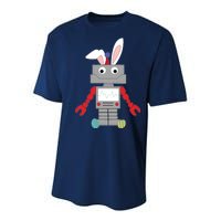 Easter Bunny Robot Youth Performance Sprint T-Shirt