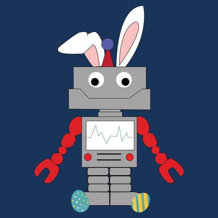 Easter Bunny Robot Baby Bodysuit