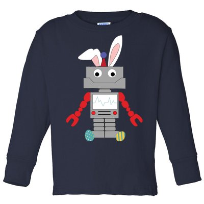 Easter Bunny Robot Toddler Long Sleeve Shirt