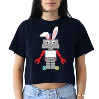 Easter Bunny Robot Crop Top