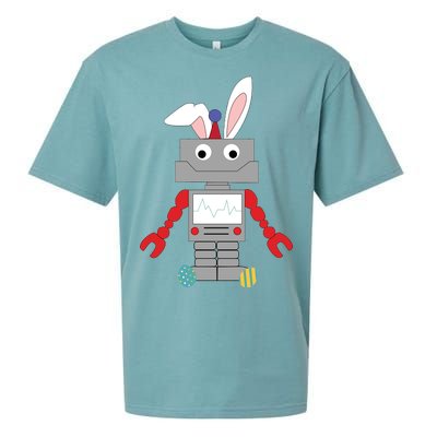 Easter Bunny Robot Sueded Cloud Jersey T-Shirt