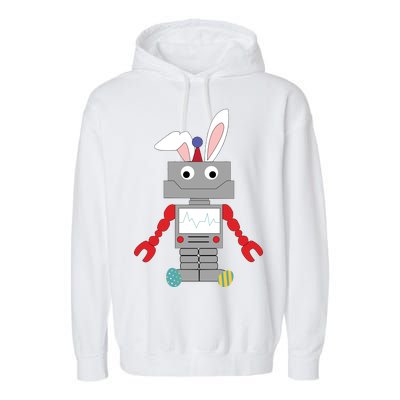 Easter Bunny Robot Garment-Dyed Fleece Hoodie