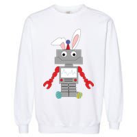 Easter Bunny Robot Garment-Dyed Sweatshirt