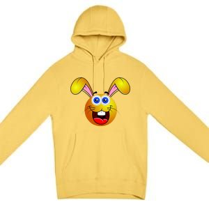 Easter Bunny Simley Emoji Premium Pullover Hoodie