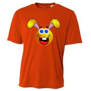 Easter Bunny Simley Emoji Cooling Performance Crew T-Shirt