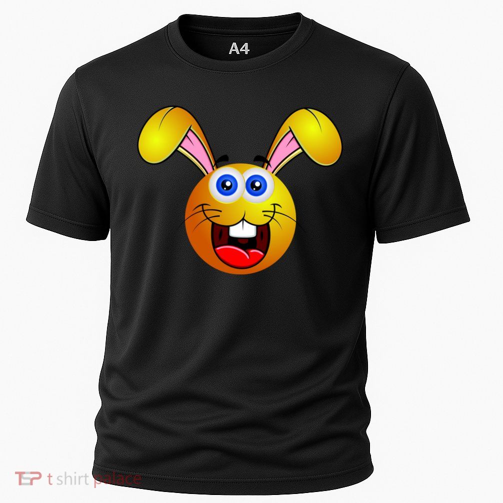 Easter Bunny Simley Emoji Cooling Performance Crew T-Shirt