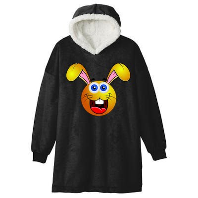 Easter Bunny Simley Emoji Hooded Wearable Blanket