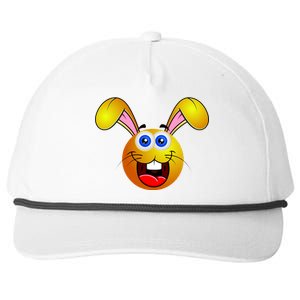 Easter Bunny Simley Emoji Snapback Five-Panel Rope Hat