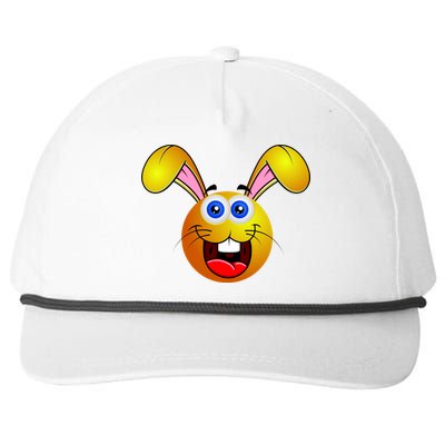 Easter Bunny Simley Emoji Snapback Five-Panel Rope Hat