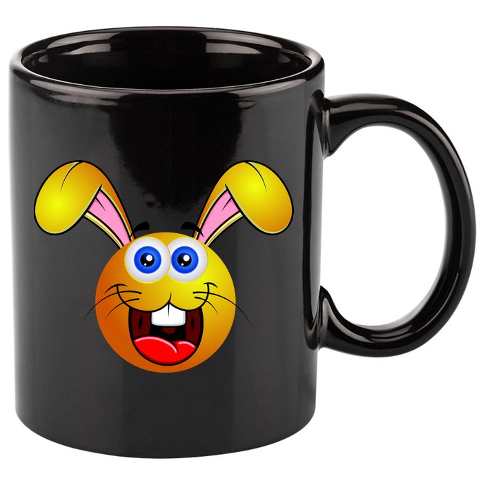 Easter Bunny Simley Emoji 11oz C Handle Ceramic Mug