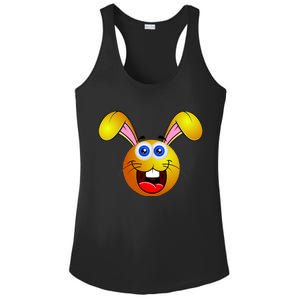 Easter Bunny Simley Emoji Ladies PosiCharge Competitor Racerback Tank