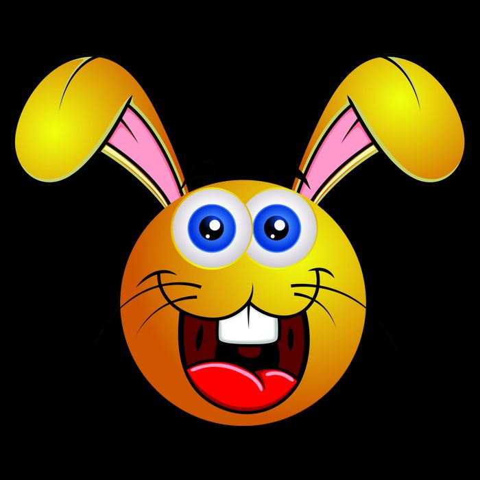 Easter Bunny Simley Emoji Baseball Sleeve Shirt