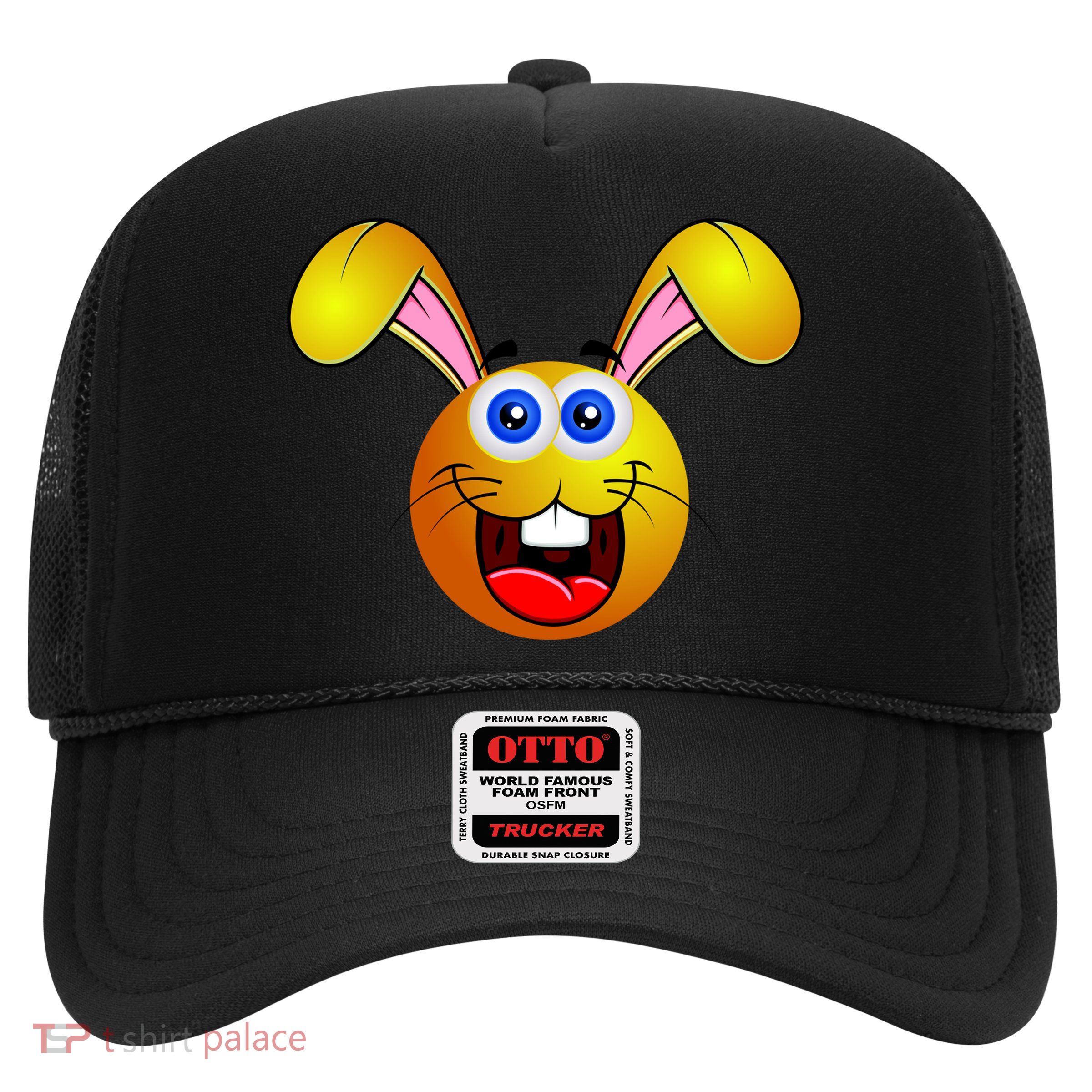 Easter Bunny Simley Emoji Trucker Hat