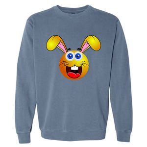 Easter Bunny Simley Emoji Garment-Dyed Sweatshirt