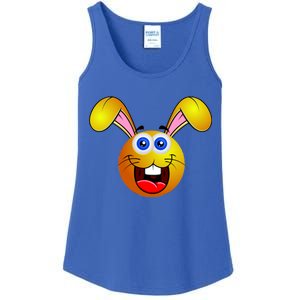 Easter Bunny Simley Emoji Ladies Essential Tank