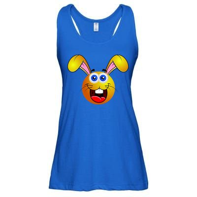 Easter Bunny Simley Emoji Ladies Essential Flowy Tank
