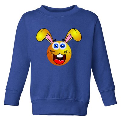 Easter Bunny Simley Emoji Toddler Sweatshirt