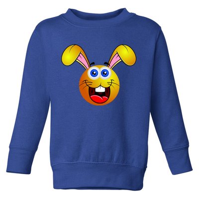 Easter Bunny Simley Emoji Toddler Sweatshirt