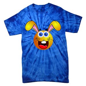 Easter Bunny Simley Emoji Tie-Dye T-Shirt