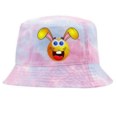 Easter Bunny Simley Emoji Tie-Dyed Bucket Hat