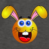 Easter Bunny Simley Emoji Vector Backpack