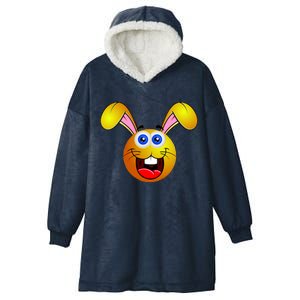 Easter Bunny Simley Emoji Hooded Wearable Blanket