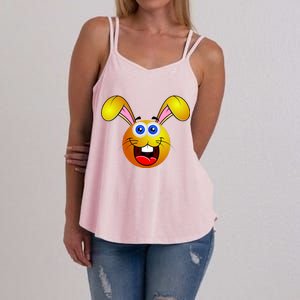 Easter Bunny Simley Emoji Women's Strappy Tank