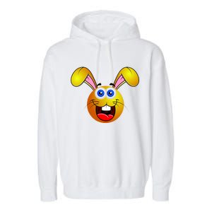 Easter Bunny Simley Emoji Garment-Dyed Fleece Hoodie