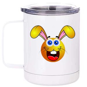 Easter Bunny Simley Emoji 12 oz Stainless Steel Tumbler Cup